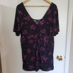 Torrid | Black Floral Babydoll top